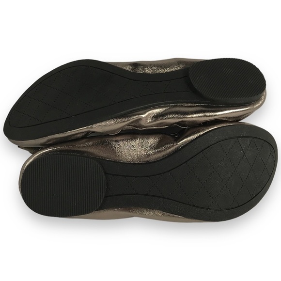 Halogen Frisco Lea Womens Leather Slip On Ballet Flats Pewter Size 6 - Picture 8 of 11